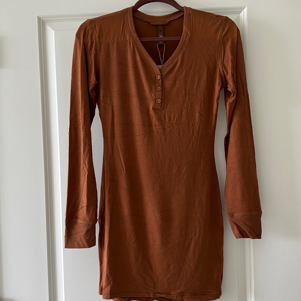 SKIMS Sleep Henley Dress